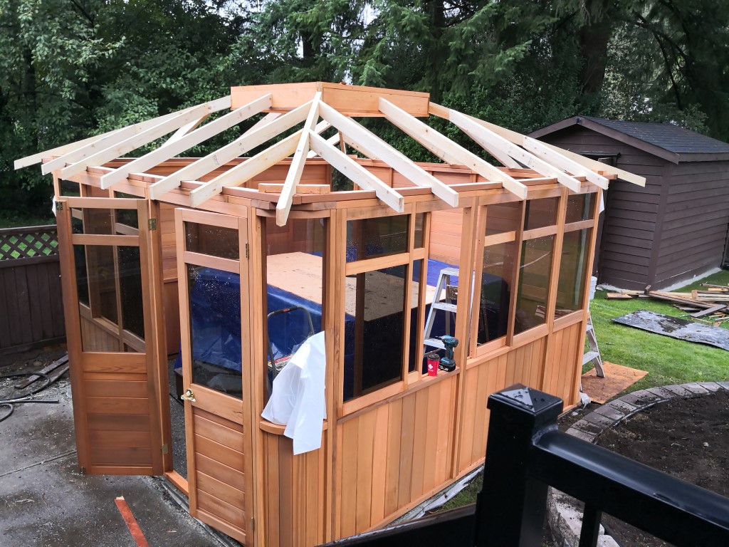 gazebo truss made with 2x4 and 2x6 lumber wood